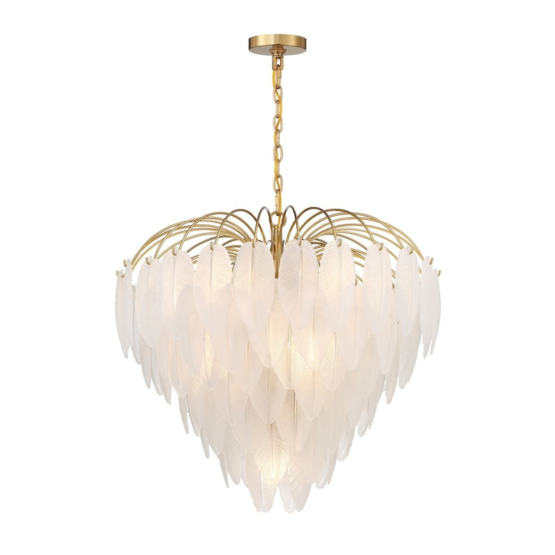 Boa 9-Light Chandelier in Warm Brass by Breegan Jane