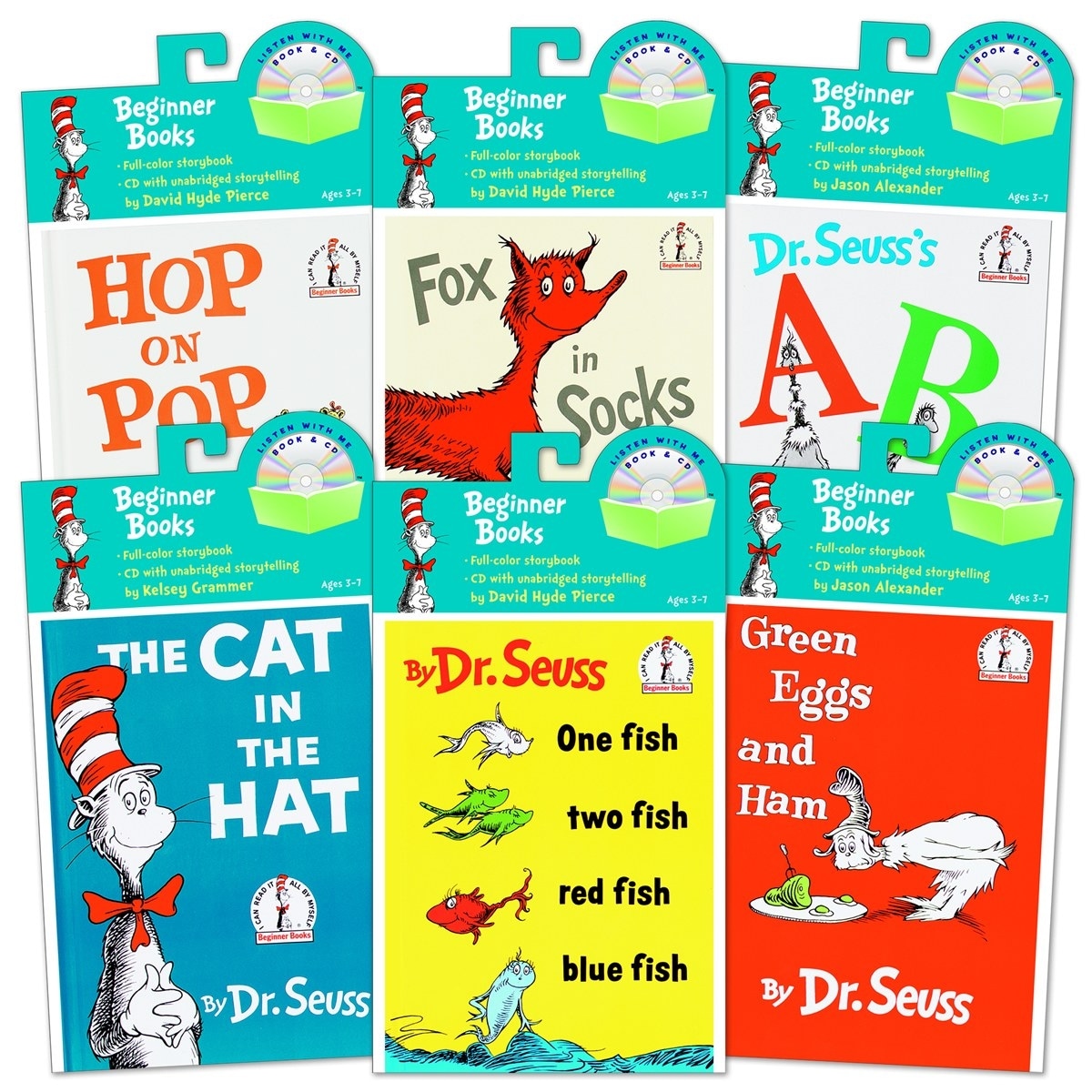 Kaplan Early Learning Dr. Seuss Book and CD Set - Set of 6 - Bed