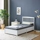 preview thumbnail 23 of 27, Four Large Drawers Pinewood Twin Bed With A Curved Vertical Headboard