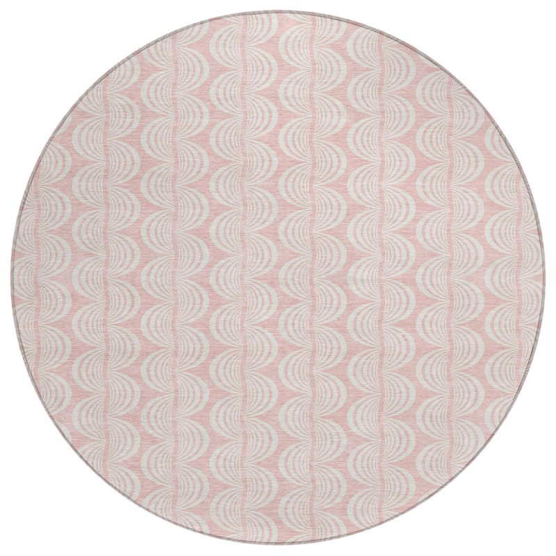 Machine Washable Indoor/ Outdoor Wavy Modern Chantille Rug