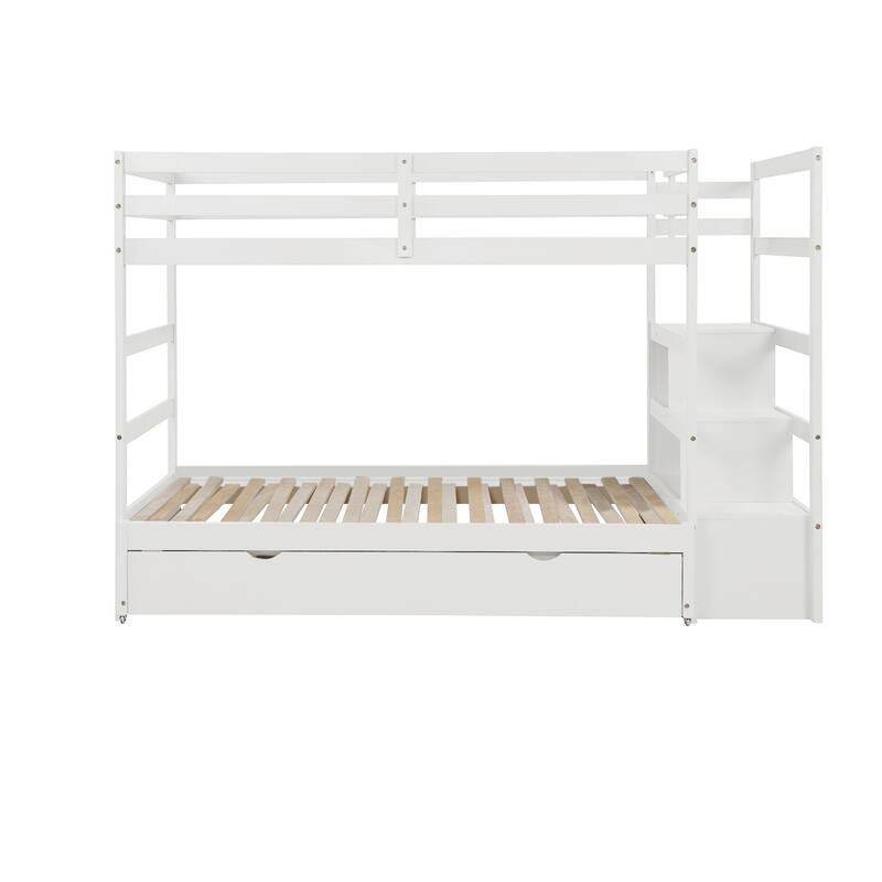 Twin/King (Irregular King Size) Bunk Bed with Trundle Bed Bath