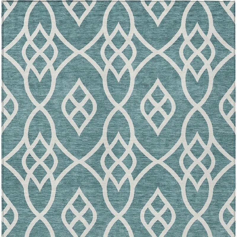 HomeRoots Trellis Transitional Rectangle Outdoor Rug