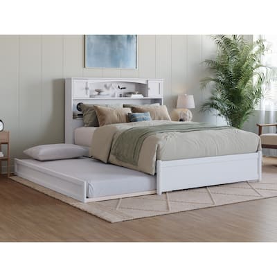 Hadley Platform Bed with Panel Footboard and Twin Trundle