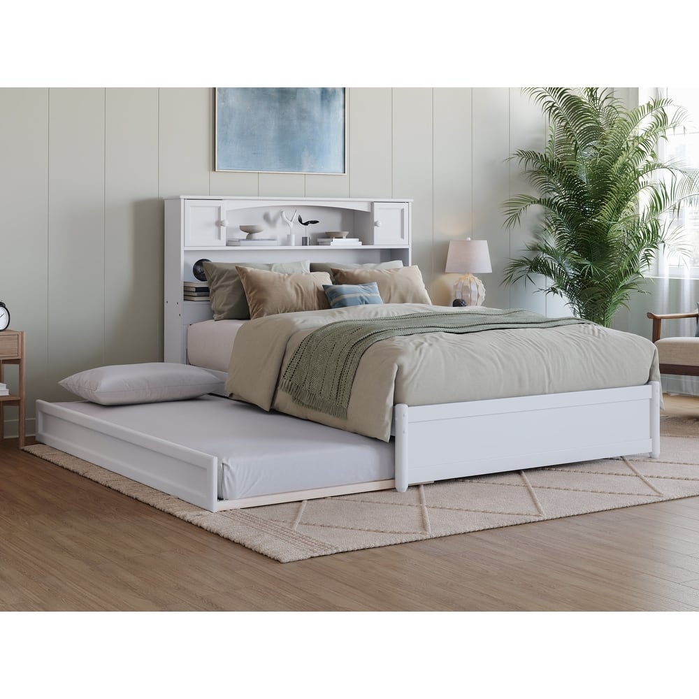 Hadley Platform Bed with Panel Footboard and Twin Trundle