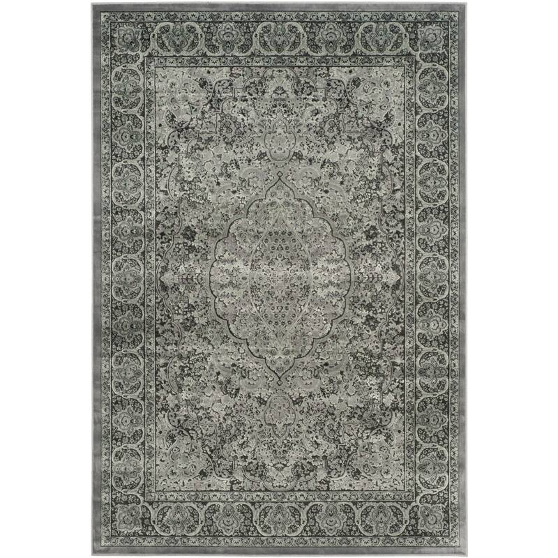 SAFAVIEH Paradise Anfisa Modern Viscose Rug - 4' x 5'7" - Light Grey/Anthracite