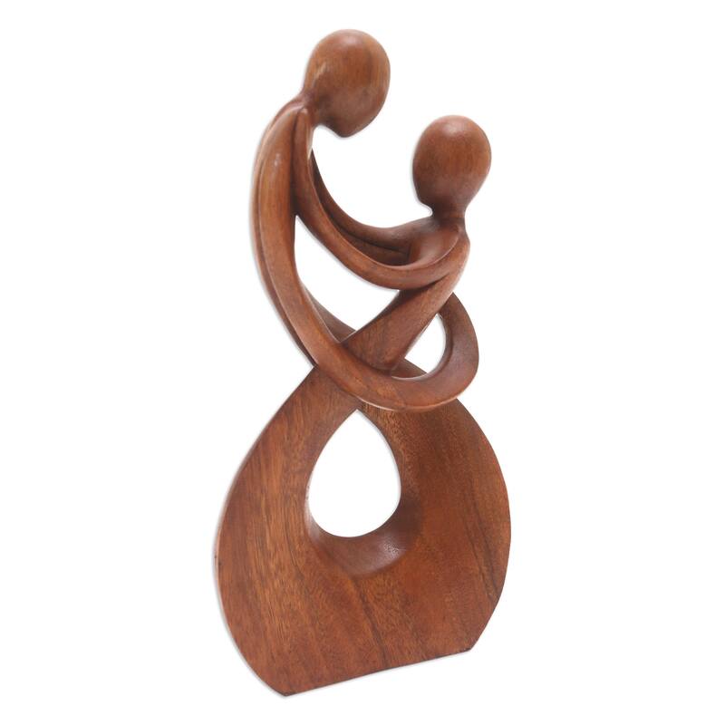 Novica Handmade Honeymoon Dance Wood Sculpture