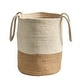 preview thumbnail 1 of 2, 12" Handmade Natural Cotton Woven Basket - 9'6" x 13'6"