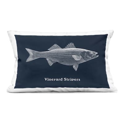Stupell Vineyard Stripers Fish Decorative Printed Throw Pillow Design by Phillipa Katz