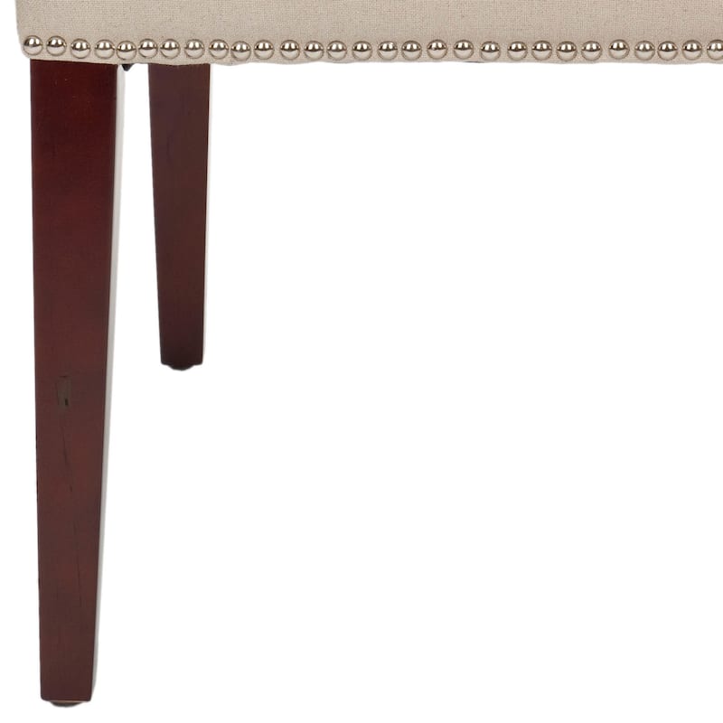 SAFAVIEH Chante Beige Linen Dining Chair (Set of 2) - 22" W x 26" D x 39" H - 22"W x 26"D x 39"H