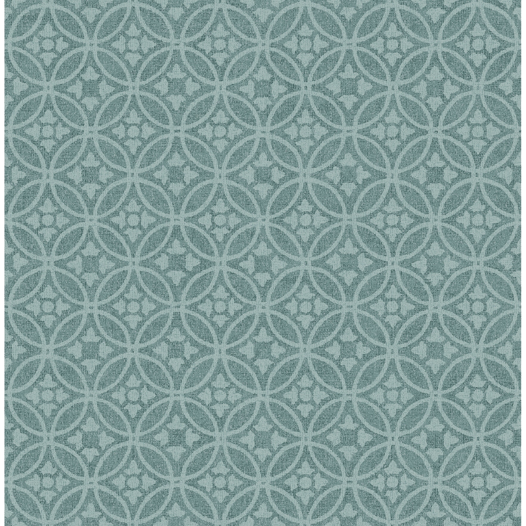 A-Street Prints Larsson Teal Ogee Wallpaper