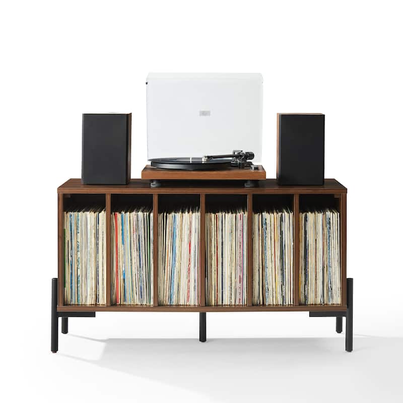 Crosley Greenwich Medium Record Storage Console - Walnut