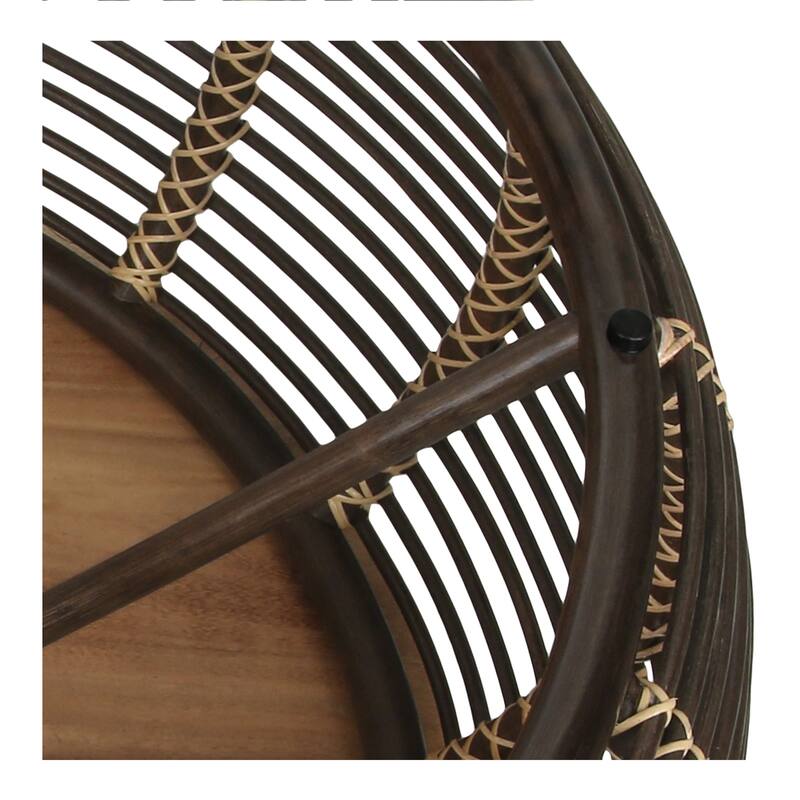 The Curated Nomad Doolittle Round Rattan Coffee Table