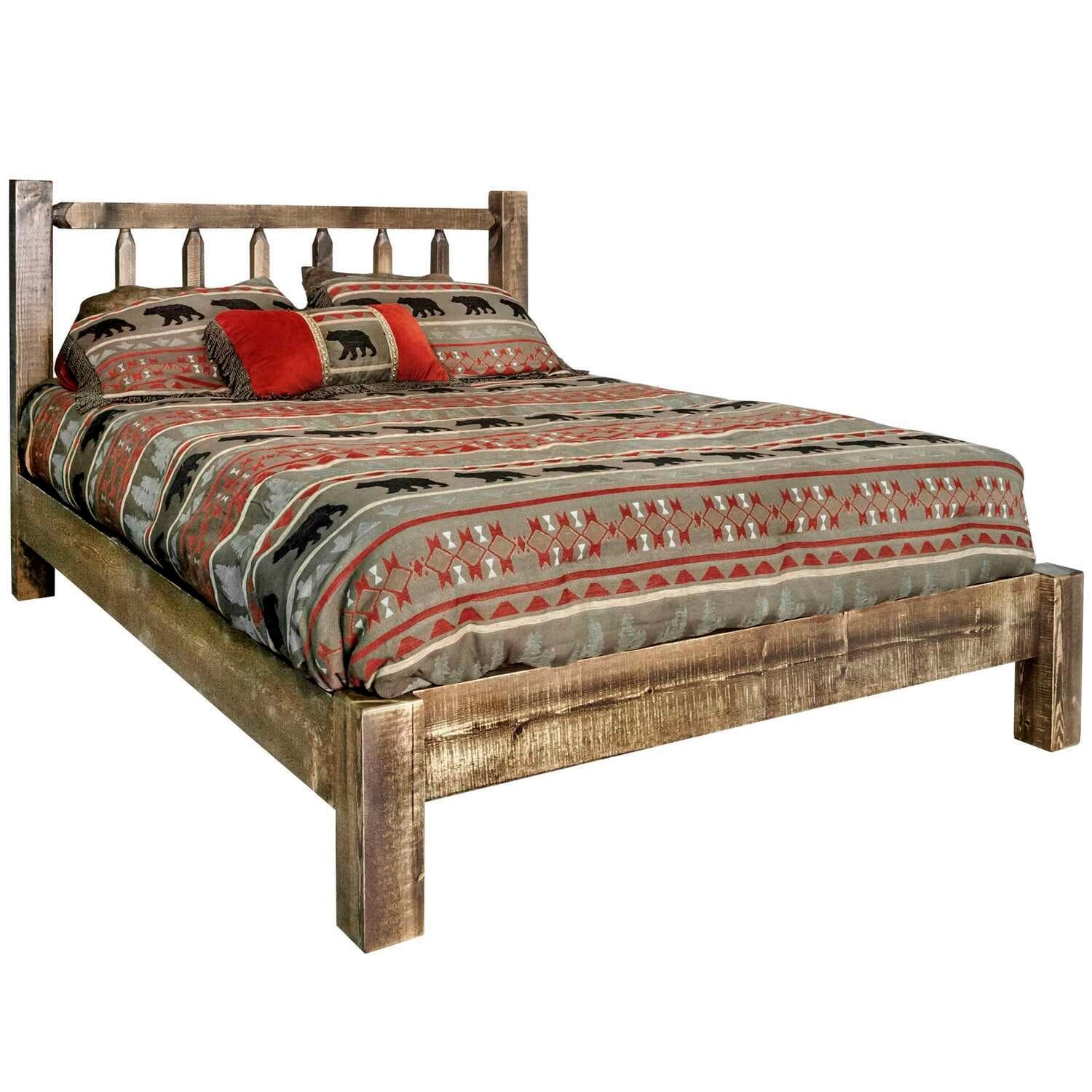 Queen Platform Bed Frame - Modern Low Profile Bed, Sturdy Wood Bed, Handcrafted Bedroom Furniture