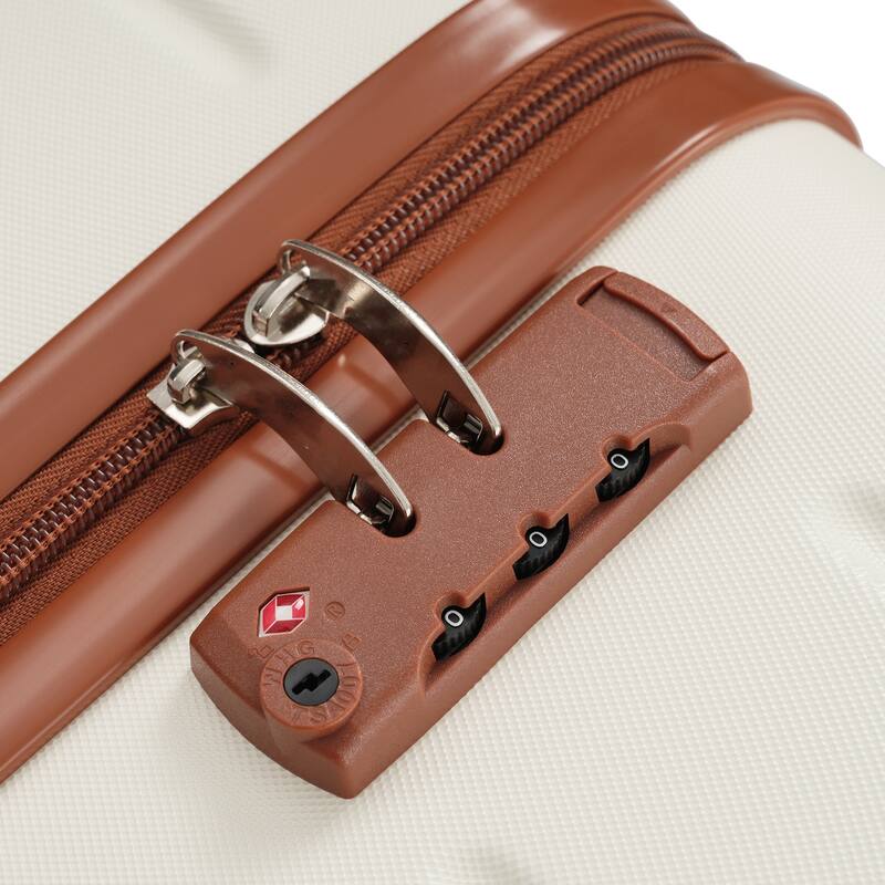 Premium ABS Travel Luggage Set,Three-Piece TSA Lock Suitcase Ensemble