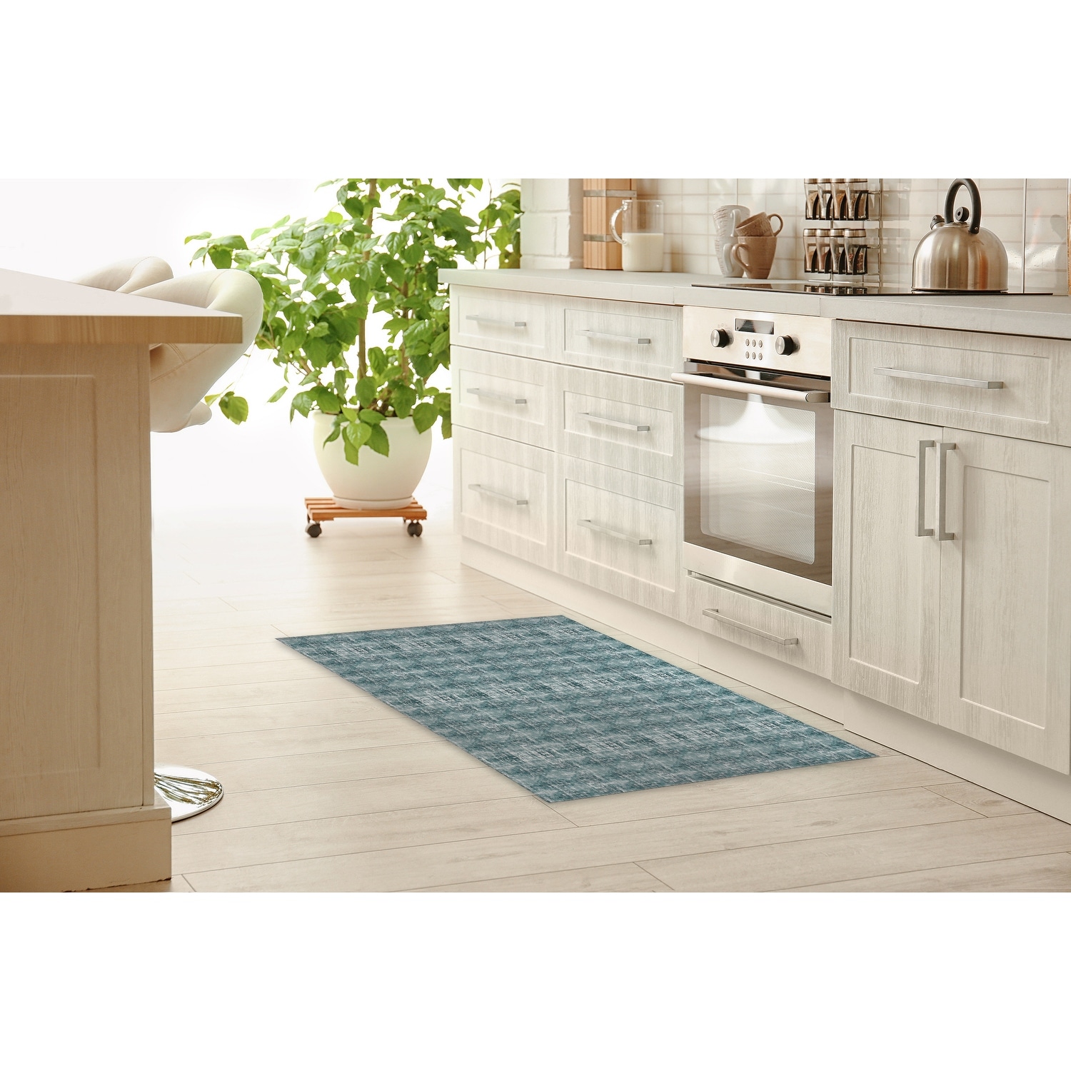 Nuloom Faded Floral Kitchen Or Laundry Comfort Mat, 20 X 36