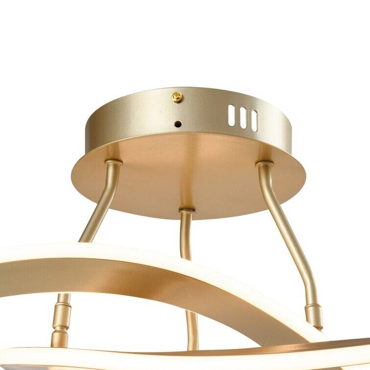 Maxax 2 - Light Unique/Statement Circle LED Semi Flush Mount