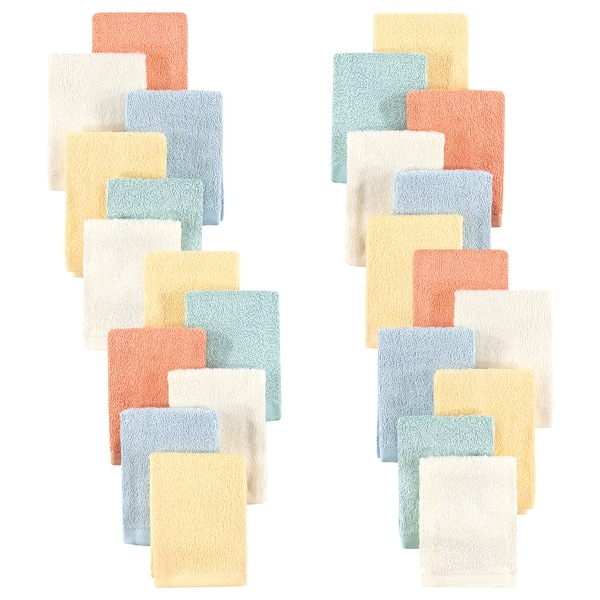 slide 1 of 1, Hudson Baby 24Pc Rayon from Bamboo Woven Washcloths, Soft Neutral, One Size - Soft Neutral - One Size One Size - Soft Neutral