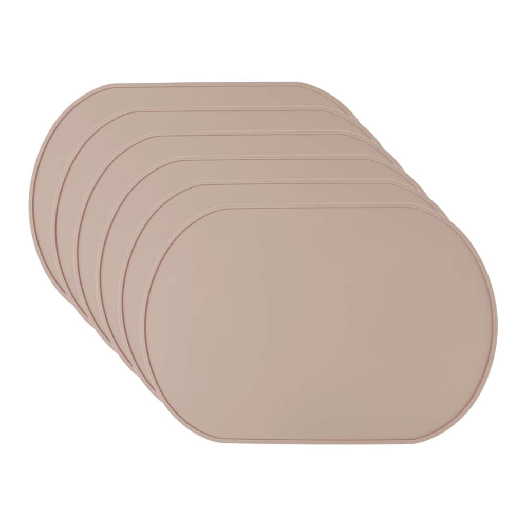 6 Pack Silicone Placemats for Kitchen Dining Table Decor Heat Resistant Table Placemats Wipeable Table Mat - 15*10in
