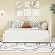preview thumbnail 89 of 98, L-Shaped Backrest Daybed Upholstered Daybed Frame Classic Wood Slats Design with 2 Storage Drawers or Trundle, Full Size