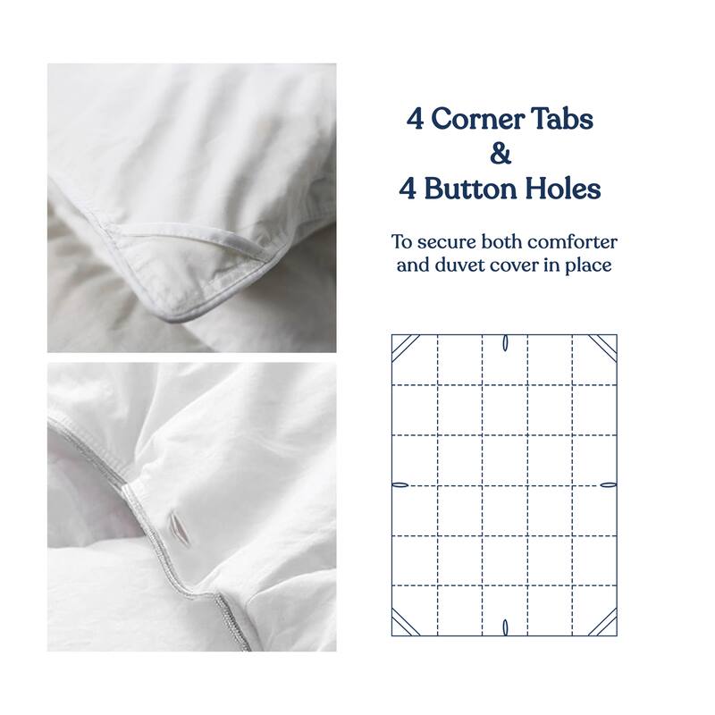 Delara Duvet Insert Comforter 100% Organic Cotton Shell and Filled