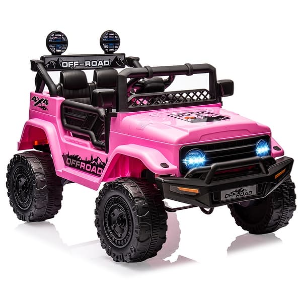 slide 2 of 7, Ride on Truck Car w/Remote Control 3 Speeds Pink