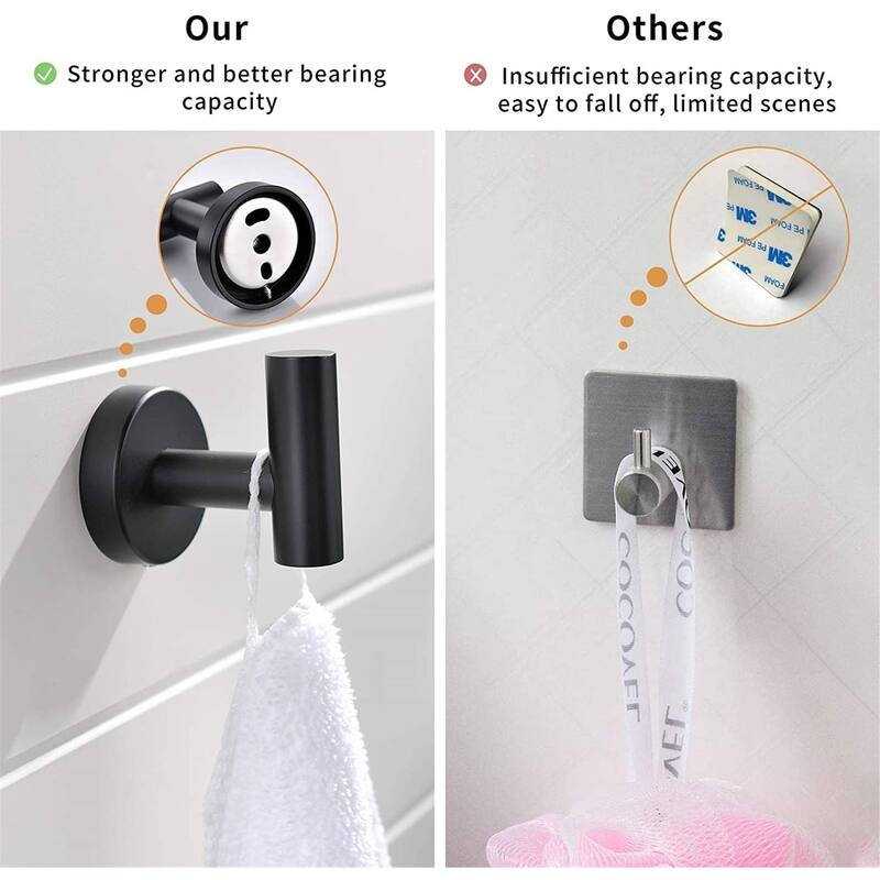 4 Piece Bathroom Hardware Set Wall Mount Modern Bathroom Towel Holder Bar Set 304 Stainless Steel Bath Fixtures Accessories Set