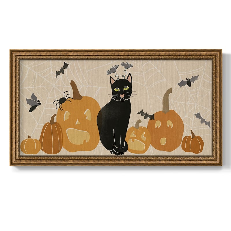 Pumpkin Patch Cats Collection D Premium Framed Canvas- Ready to Hang