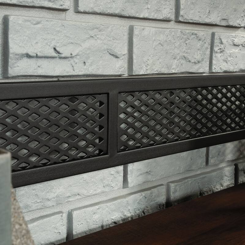 Wood Hutch with Concealed Compartments, Brown - 64.57" W x 11.65" D x 36.77" H