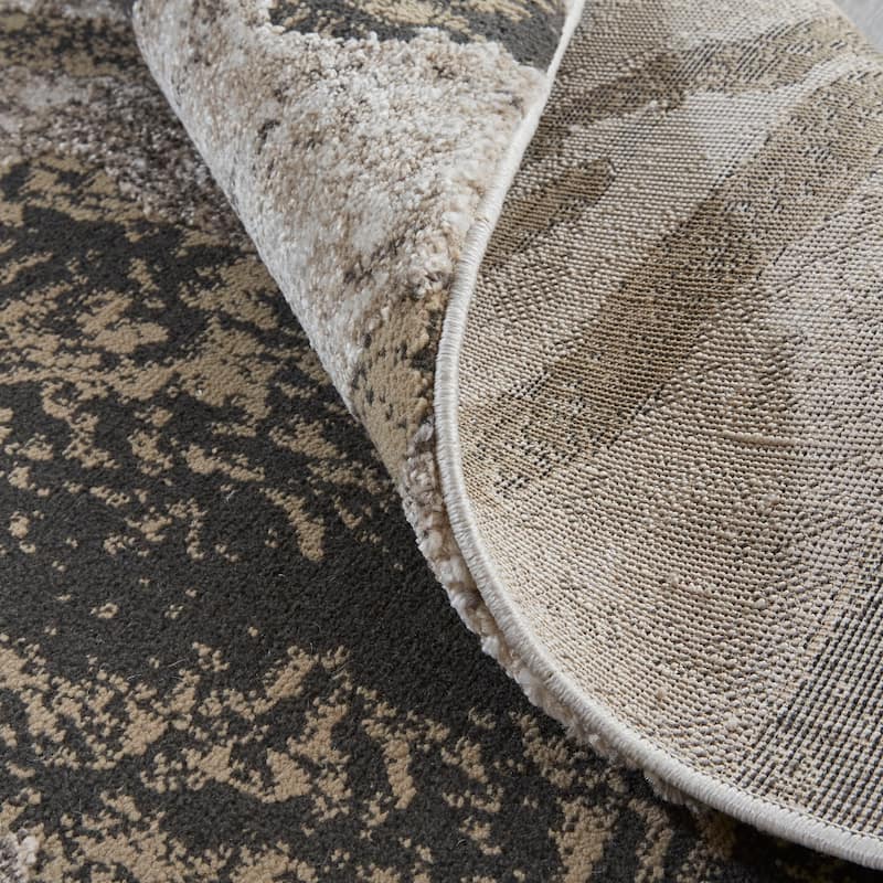 Grand Bazaar Kayden Machine Made Abstract Modern Area Rug