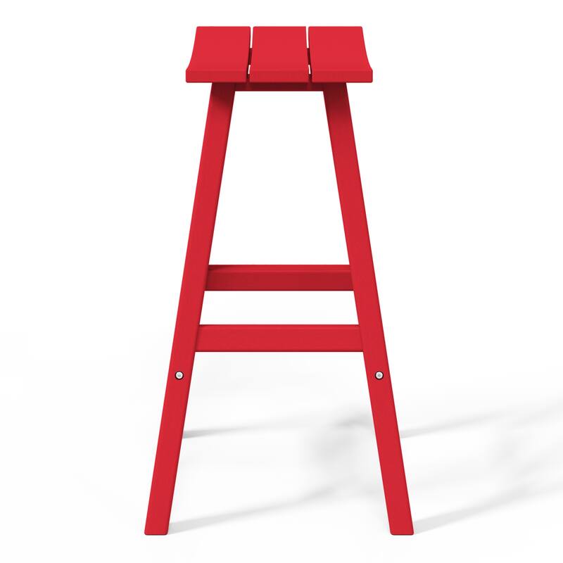 Laguna Hdpe All Weather Outdoor Patio 29" Saddle Seat Bar Stool (Set Of 2)