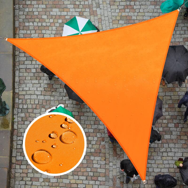 ColourTreeUSA Waterproof Custom Size Orange Right Triangle Sun Shade Sail Canopy UV Block
