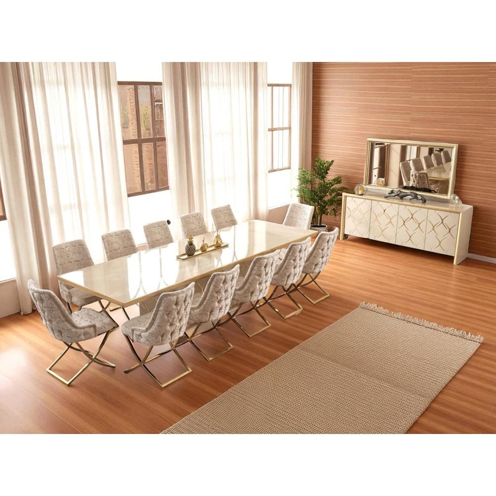 Marcelo Rectangular Dining Table And Slat Back Dining Chair Set