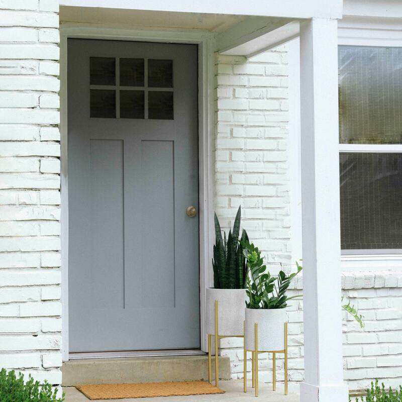 Embossed Metal Planters with Stand