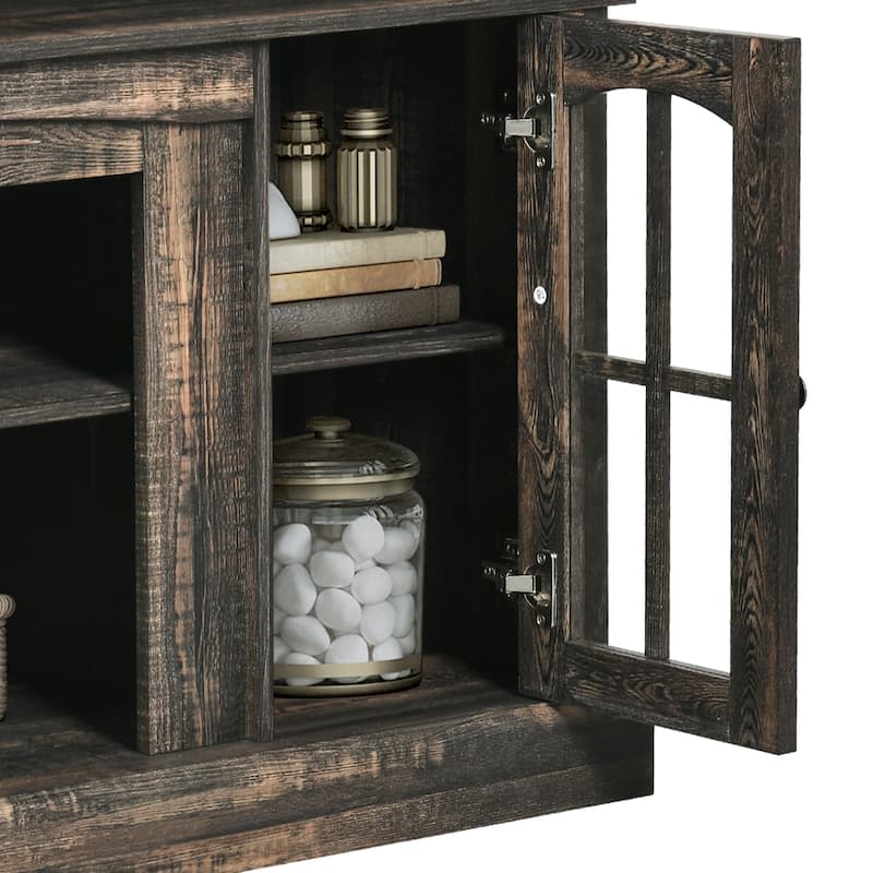 Moasis 58" Highboy TV Stand Farmhouse Entertainment Center Media Console for TV up to 65" - 58 inches