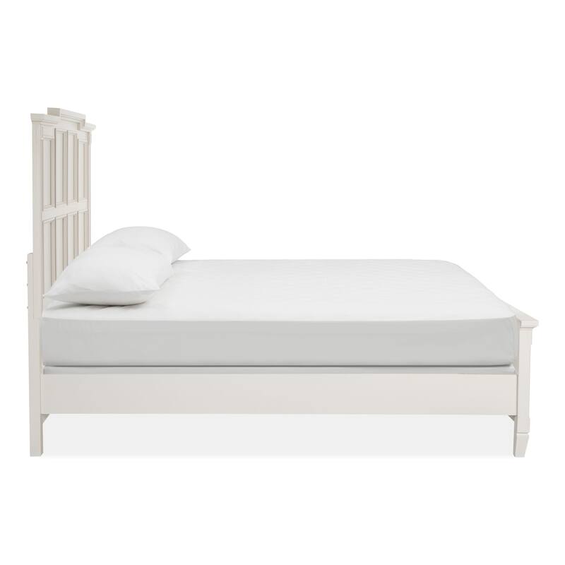 Magnussen Home Willowbrook Egg Shell White With Slight Rub Through Panel Bed