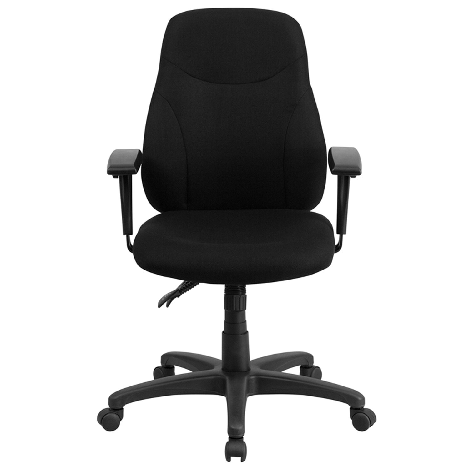 Shop Silkeborg Mid Back Black Fabric Ergonomic Swivel Home Office Task Chair Arms Overstock 16627376