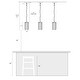 preview thumbnail 9 of 10, Tifany Black Modern 1-Light Cylinder Colored Glass Small Kitchen Island Pendant Lights - D4.5"* H8.5"