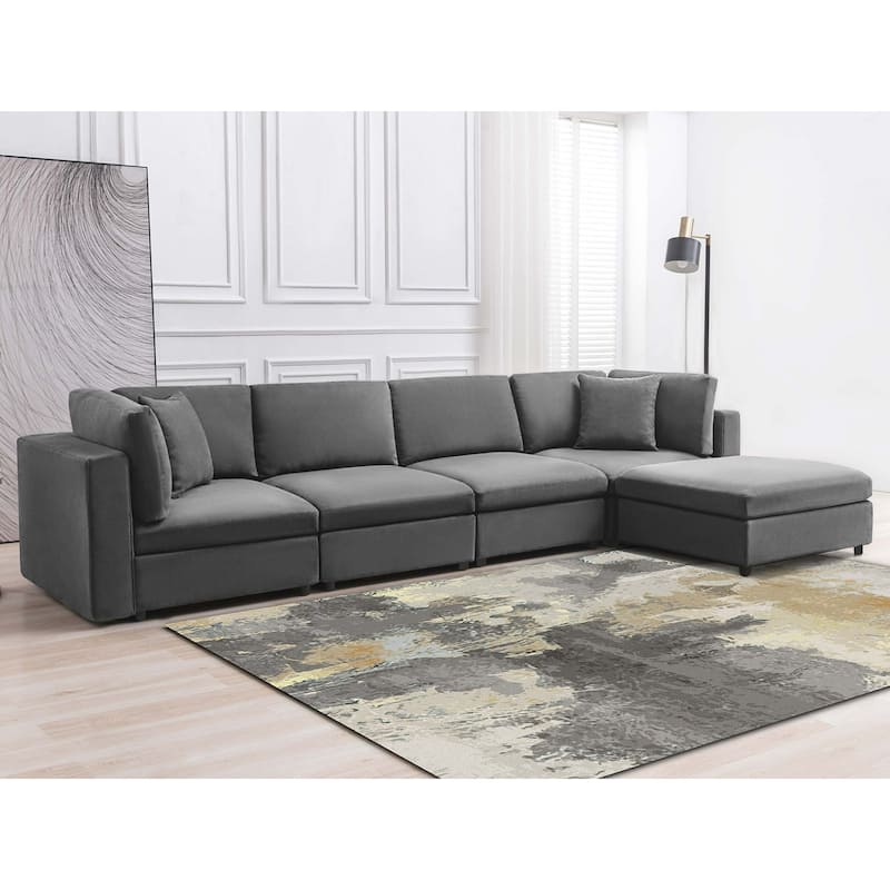 Mixoy Modern Convertible Sectional Sofa,L/U Shaped Corner Sleeper Sofa Couch,Modular Sectional Couches