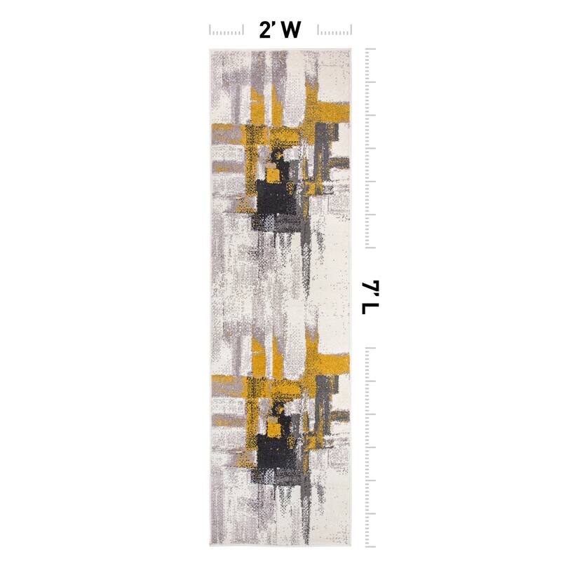 World Rug Gallery Modern Abstract Art Area Rug