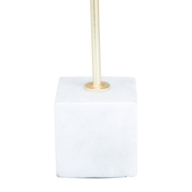 CosmoLiving by Cosmopolitan Gold Marble Starburst Decorative Sculpture with Marble Base