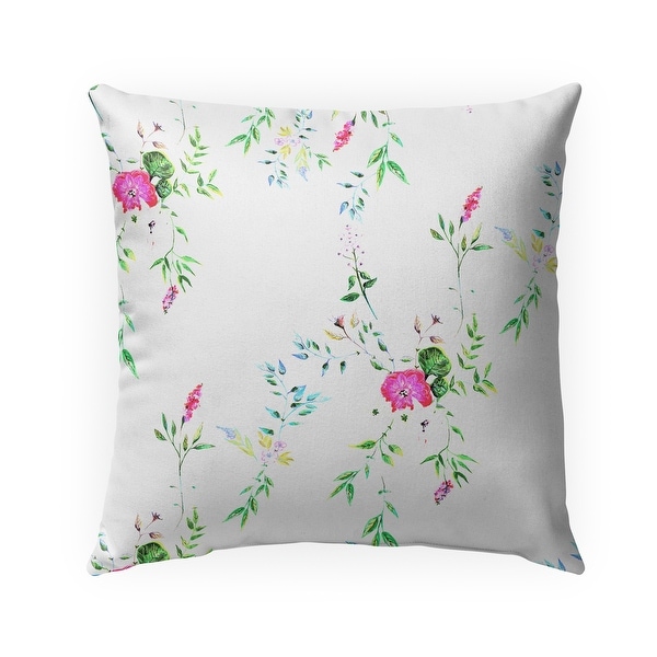 FLORAL WHITE Indoor-Outdoor Pillow By Anne Cote. Opens flyout.