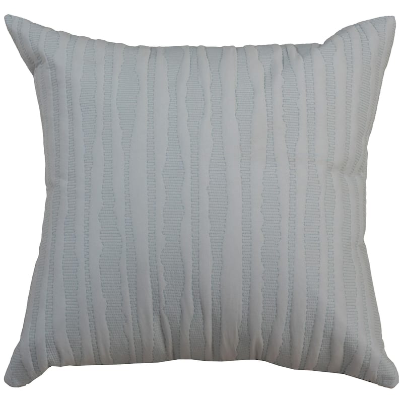 Rizzy Home Delicate Stripe Textured Throw Pillow - Cover Only - Blue