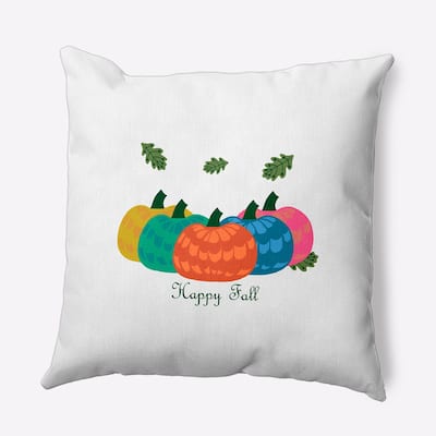 Happy Fall Pumpkins Accent Pillow