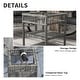 preview thumbnail 16 of 16, Outsunny Wicker Outdoor Rocking Chair Set, 3 Piece Patio Furniture Set with Padded Cushions and Storage Coffee Table
