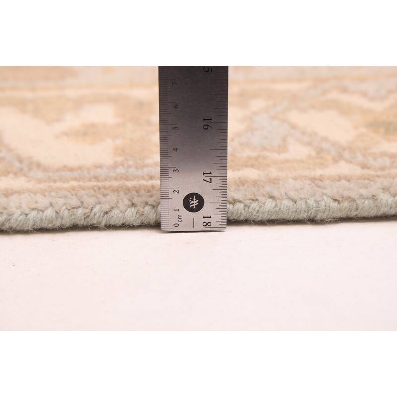 ECARPETGALLERY Hand-knotted Royal Oushak Light Blue Wool Rug - 2'7 x 11'8