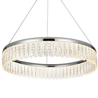 Elegant Lighting 2060D24 Rune 24" Wide LED Ring Chandelier - 2087