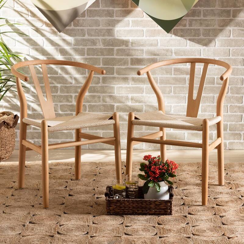 Wish bone Solidwood Dining Chair Woodcord Chair ( set of 4)