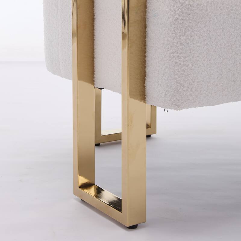 Teddy Accent Chair with Gold Metal Legs