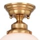 preview thumbnail 10 of 11, Huntley Farmhouse Semi-flush Mount Ceiling Light with White Schoolhouse Glass
