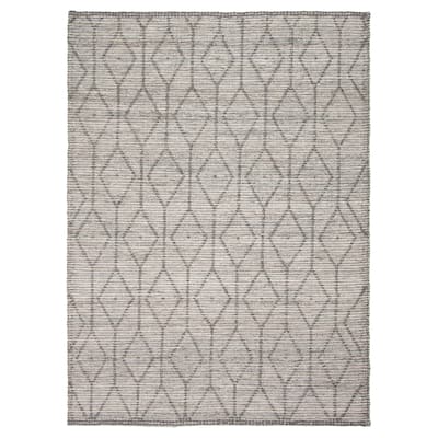 ECARPETGALLERY Braid weave Sienna Grey Wool Rug - 5'3 x 7'3